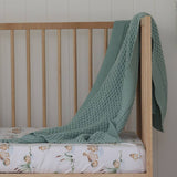 SAGE KNIT BABY BLANKET