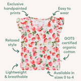 STRAWBERRY ORGANIC FRILL TEE