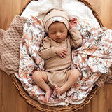 PEBBLE RIBBED ORGANIC KNOTTED BEANIE