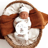 KOALA ORGANIC SWADDLE & BEANIE SET