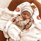 PEBBLE RIBBED ORGANIC KNOTTED BEANIE