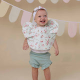 WHITE RABBIT FRILL WATERPROOF BIB