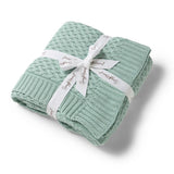 SAGE KNIT BABY BLANKET
