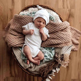 MILK RIBBED ORGANIC KNOTTED BEANIE