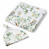 EUCALYPT ORGANIC STRETCH WRAP & BEANIE SET