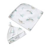 TURTLE ORGANIC STRETCH WRAP & BEANIE SET