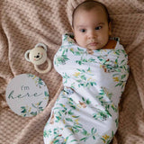 EUCALYPT ORGANIC STRETCH WRAP & BEANIE SET