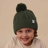 OLIVE ORGANIC KNIT BEANIE