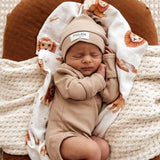 PEBBLE RIBBED ORGANIC KNOTTED BEANIE