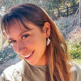 NIAMH PORCELAIN EARRINGS - WHITE