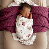 BUTTERFLY ORGANIC SWADDLE & TOPKNOT SET