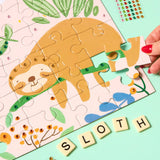 45 PC KIDS PUZZLE WITH GEMS - SLOTH