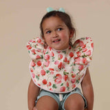 STRAWBERRY FRILL WATERPROOF BIB