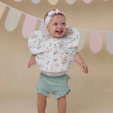 WHITE RABBIT FRILL WATERPROOF BIB