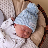 BABY BLUE ORGANIC KNIT BEANIE