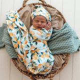 CITRUS SQUEEZE ORGANIC STRETCH WRAP & BENIE SET