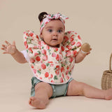 STRAWBERRY FRILL WATERPROOF BIB