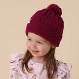 RASPBERRY ORGANIC KNIT BEANIE