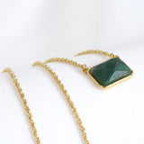 ASTERIA NECKLACE - GOLD & AFRICAN JADE
