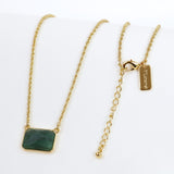 ASTERIA NECKLACE - GOLD & AFRICAN JADE