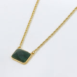 ASTERIA NECKLACE - GOLD & AFRICAN JADE