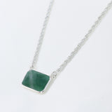 ASTERIA NECKLACE - SILVER & AFRICAN JADE