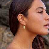 COURAGE EARRINGS - GOLD & TIGERS EYE
