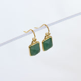 HOPE EARRINGS - GOLD & AFRICAN JADE