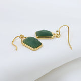 HOPE EARRINGS - GOLD & AFRICAN JADE