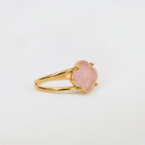 CALMING RING - GOLD & ROSE QUARTZ