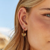 MOON GAZER EARRINGS - GOLD & GREEN AMAZONITE