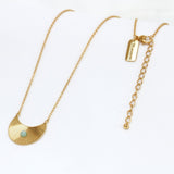 MOON BEAM NECKLACE - GOLD & GREEN AMAZONITE