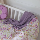 LAVENDER KNIT BABY BLANKET