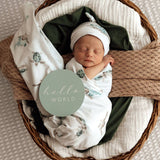 TURTLE ORGANIC STRETCH WRAP & BEANIE SET