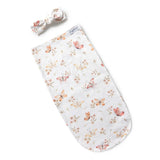 BUTTERFLY ORGANIC SWADDLE & TOPKNOT SET