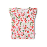 STRAWBERRY ORGANIC FRILL TEE