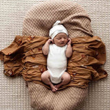 MILK RIBBED ORGANIC KNOTTED BEANIE