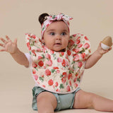 STRAWBERRY FRILL WATERPROOF BIB