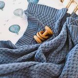 KNIT BABY BLANKET - RIVER