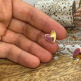 PINK & GOLD STUD EARRINGS
