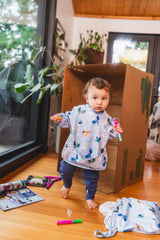 Loulou Lollipop Long Sleeve Bib Magical Dragons