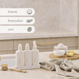 KITCHEN TRIO - DISH, HAND, & BENCH - WHITE