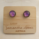 GLASS STUD EARRINGS