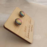 GLASS STUD EARRINGS