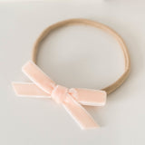 PETITE VELVET BOW HEADBAND (VARIOUS COLOURS)