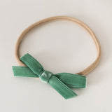 PETITE VELVET BOW HEADBAND (VARIOUS COLOURS)
