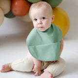 SNUGGLE BIB - SAGE - WATERPROOF