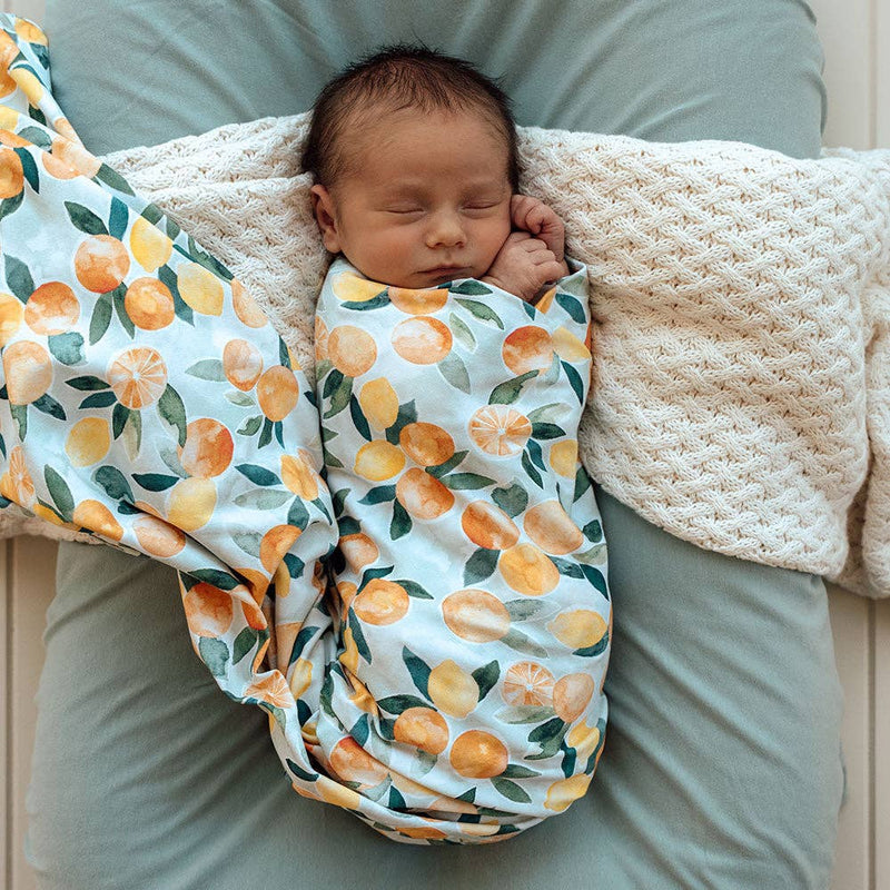 CITRUS SQUEEZE ORGANIC STRETCH WRAP & BENIE SET