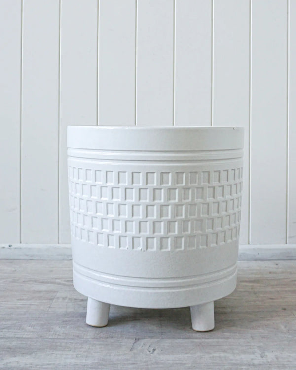 BLANC WHITE FOOTED PLANTER