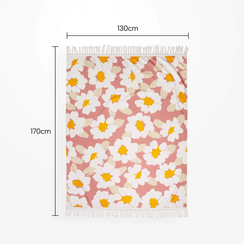 PRINTED CANVAS THROW - PINK